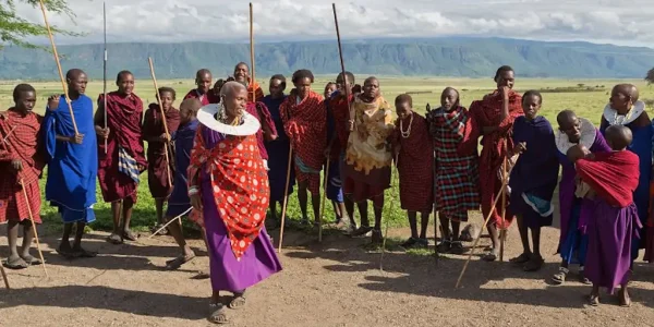 A traditional Maasai village in the heart of East Africa, showcasing the vibrant culture and lifestyle of the Maasai people