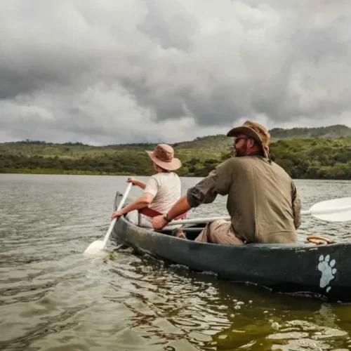 Couple in a canoe